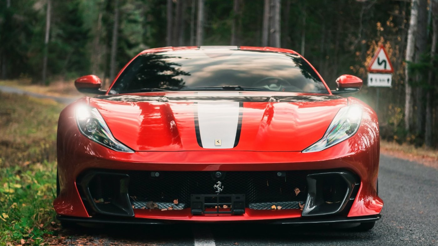 Professional driving luxury car